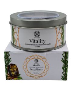 Green Tree Gemstone Candle Vitality Sweet Ginger 70g