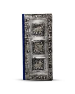 Vintage Aluminium Book 3 Elephants 18x9 cm