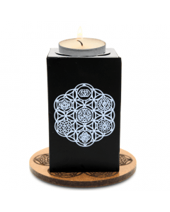 7 Chakra & Flower of Life Tealight Holder Set