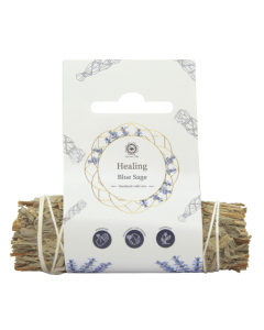 Genezing Blauwe Salie Smudge Stick 10 cm met Label