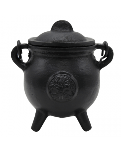 Cast Iron Cauldron Tree Of Life Black