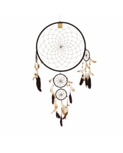 Zwarte dromenvanger (40cm diameter)