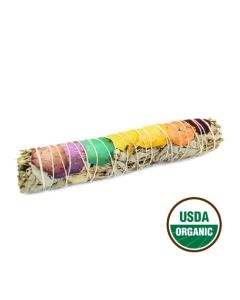 7 Chakra White Sage Smudge Stick 22 cms