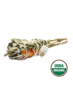 Cleansing Energy Sage Torch (with Citrine) 10 cm