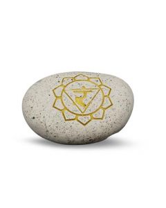Pebble- Engraved River Stone 3th Chakra Yellow