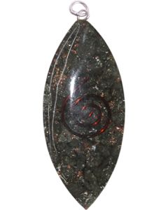 ORGONE OVAL  PENDANT - PYARITE