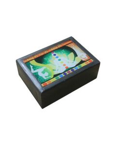 Caja de Madera 7 Chacras y Yoga