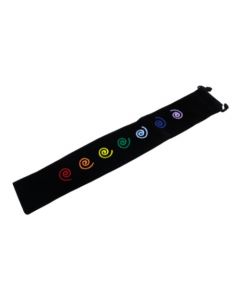Bolsa de Terciopelo 11x1.75" – Diseño Espiral de 7 Chakras