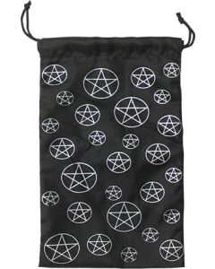 Bolsa de Seda Sintética 5x8" - Pentáculo sobre Negro