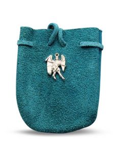 Estuche de Gamuza redondeado con correa Miguel 3.25"x2.75"