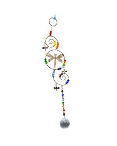 Alambre Colgante Cristal Chakra Libélula 