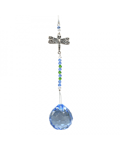 Cuello De Cristal Corte Cristal Colgante Dragonfly Azul Claro