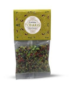 Goloka Incienso de resina 7 Chakras 30 gramos paquete de 12