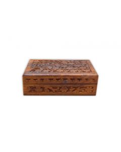 Wooden Box Carved Antique