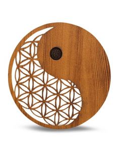 LCW Wierookhouder Ying Yang FOL Lasergesneden Donkerbruin10 cm Set van 2 st