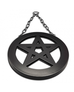 Metal Hanging Wall Mirror Pentacle 18cm